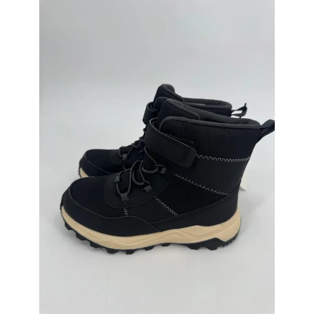 Cat & Jack Noah Boys Waterproof Hiker Winter Boots Black Snow Shoes Size 13 NWOB